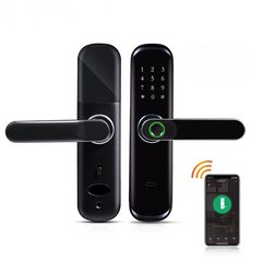 WiFi Fingerprint Smart Door Lock - Intelligent Digital Lock with Password, RFID Card, and APP Unlock for Home