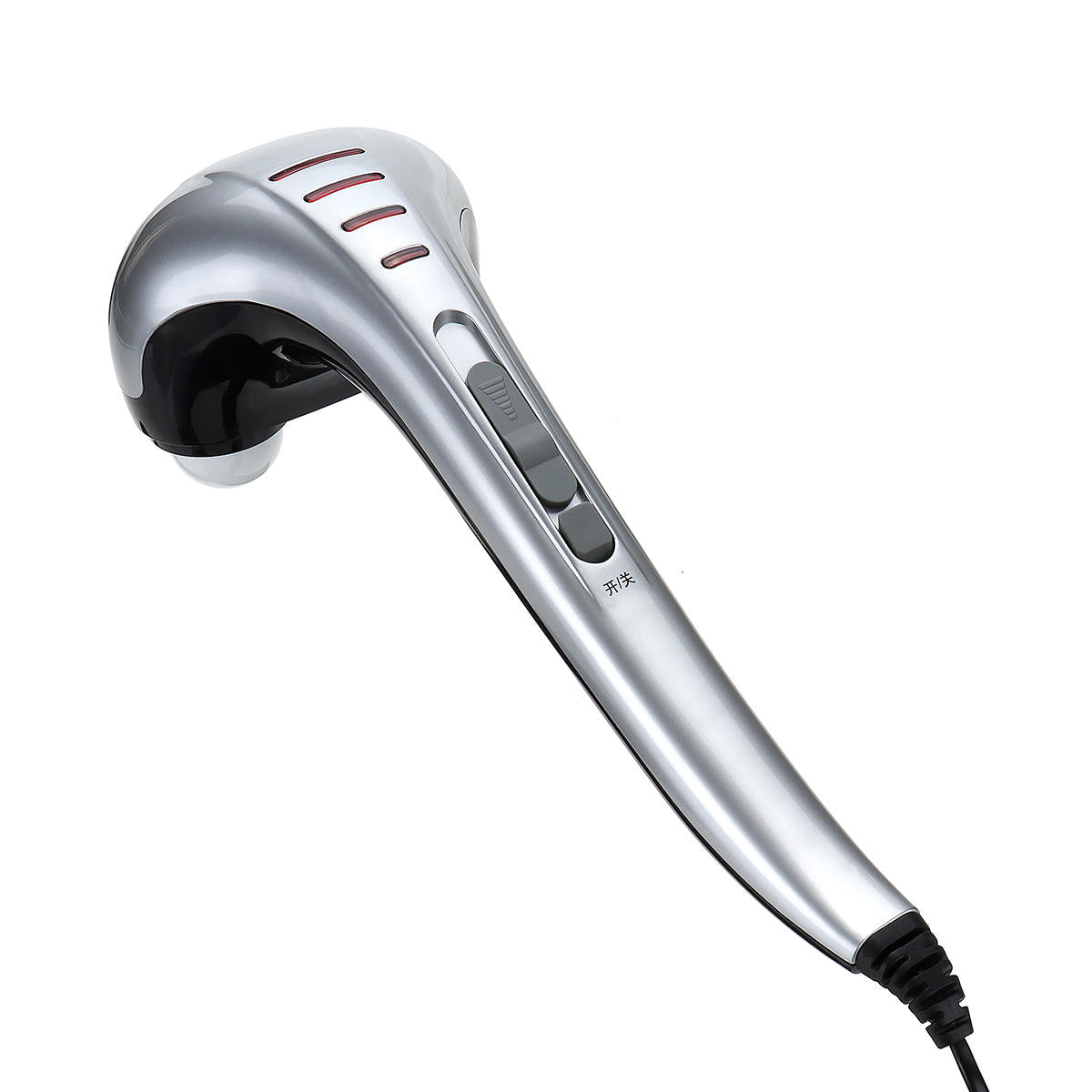 Double Head Handheld Electric Massager with 3 Interchangeable Nodes & Variable Speed for Deep Percussion