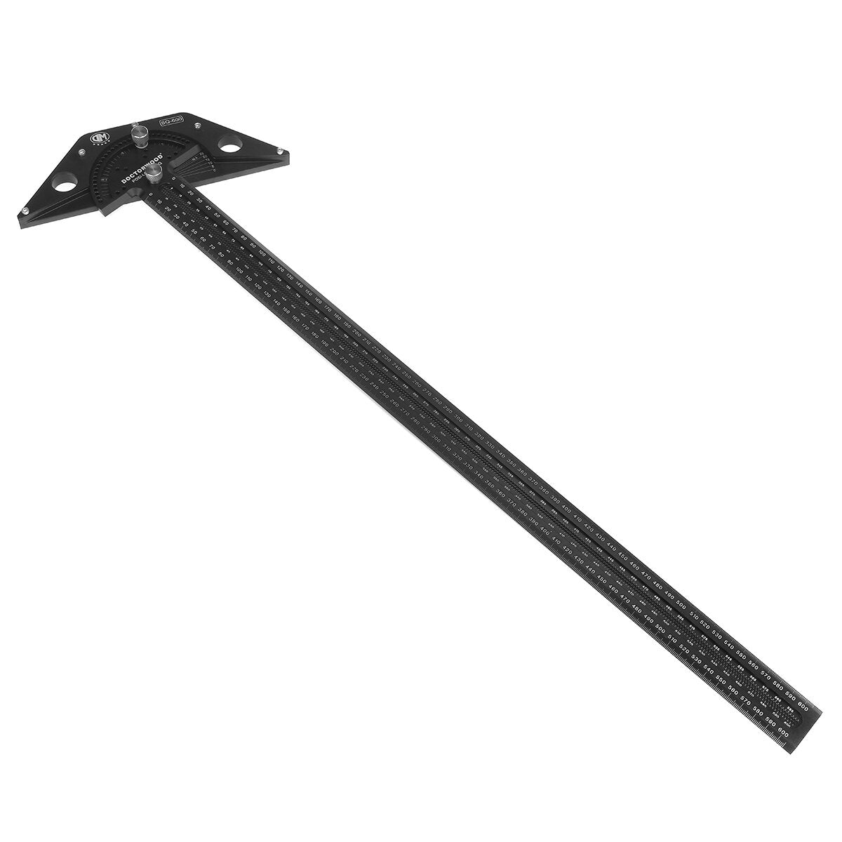 600mm Aluminum Woodworking Scriber T Square - Angle Lock Marking Ruler
