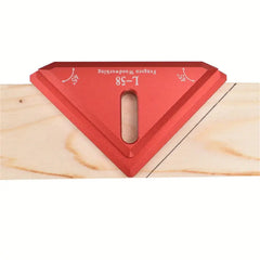 Precision 45° Aluminum Miter Square Ruler for Woodworking and Saw Cutting