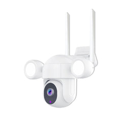 1080P PTZ WiFi IP Camera with Double Floodlight, IP67 Waterproof, PIR, Solar-Powered, Night Vision, Outdoor Surveillance