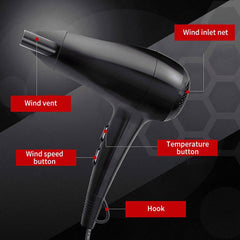 Household Electric Hair Dryer with Adjustable Air Temperature