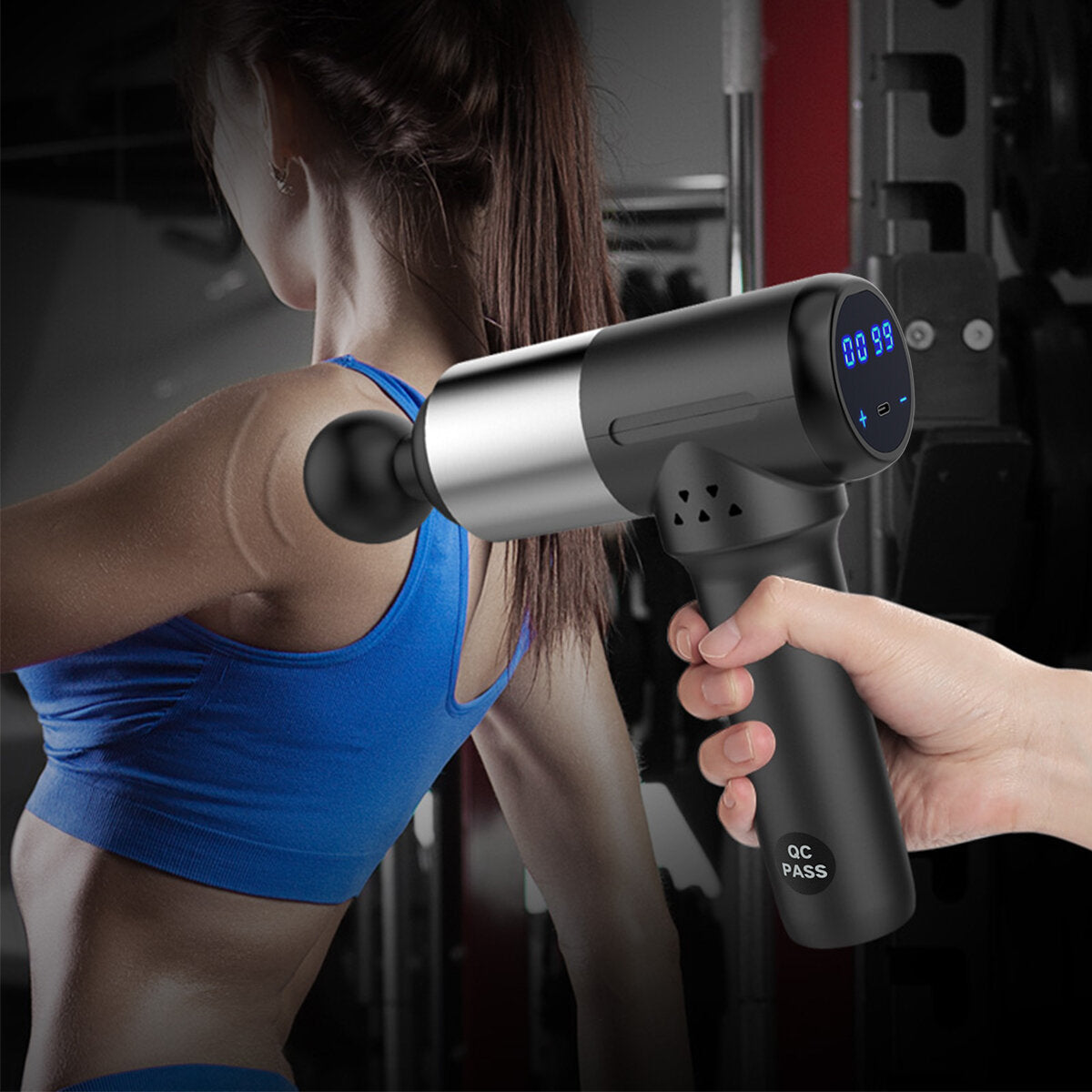 Electric Percussive Massage Gun - 20 Gears, Handheld Deep Muscle Therapy Device