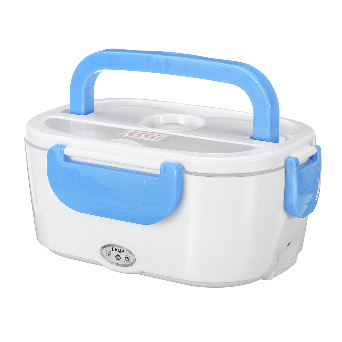 12-240V 40W Electric Heated Lunch Box, 1200ML, US Plug, for Home, School, Office, Car, with Spoon