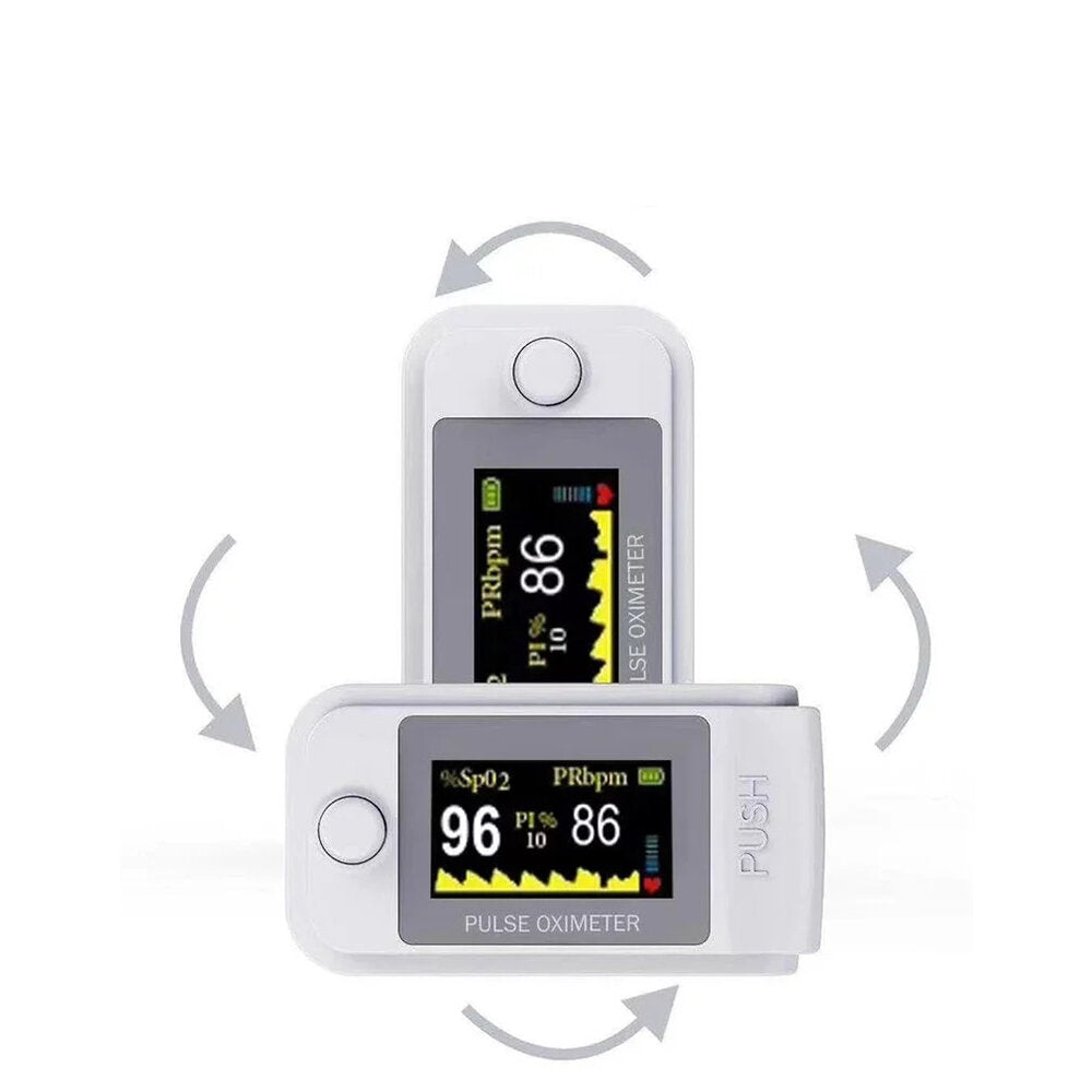 Bluetooth Fingertip Pulse Oximeter - Blood Oxygen Saturation & Heart Rate Monitor with OLED Display, SPO2/PR