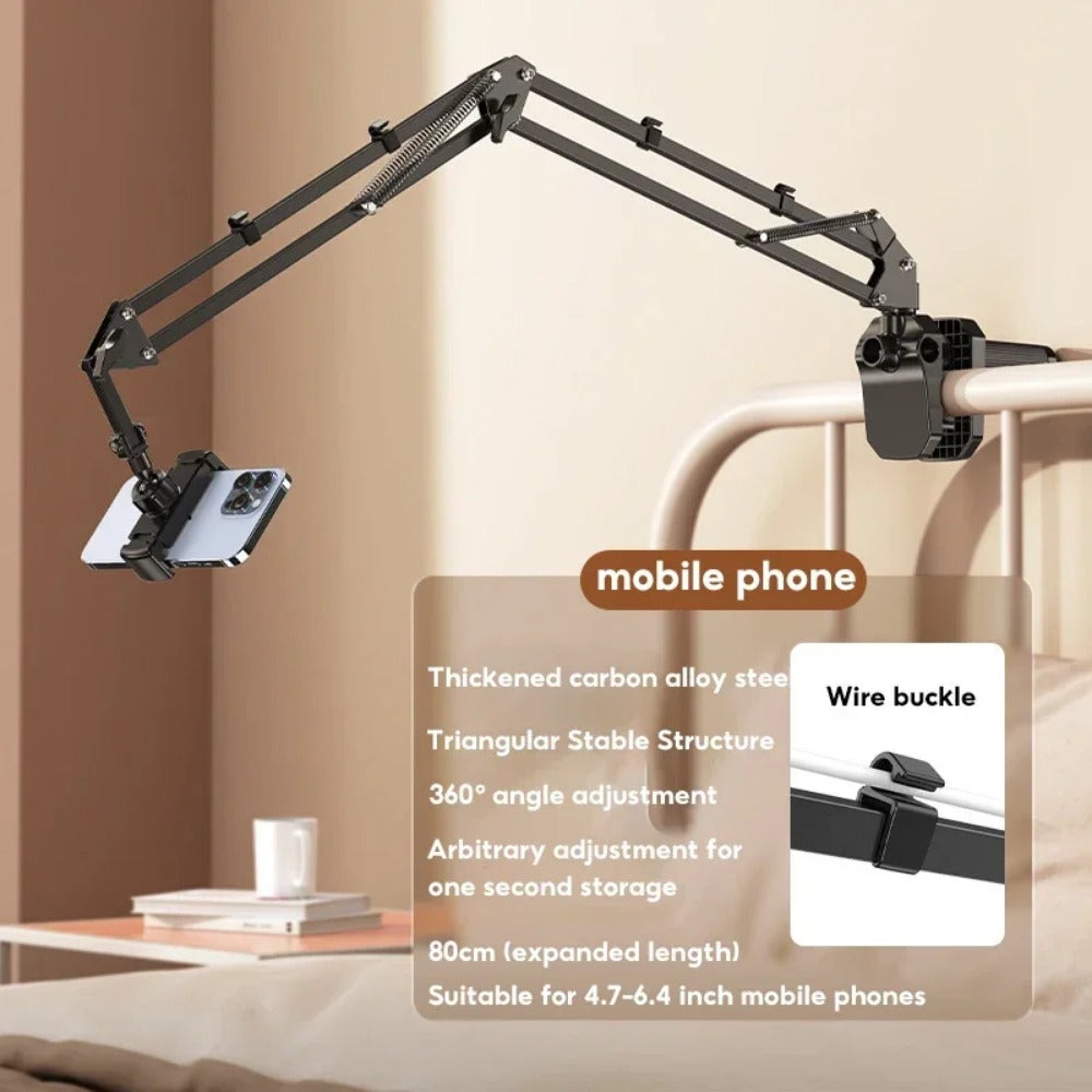 Adjustable Mobile Phone & Tablet Stand - Bedside, Desktop, Cantilever Holder for All Devices