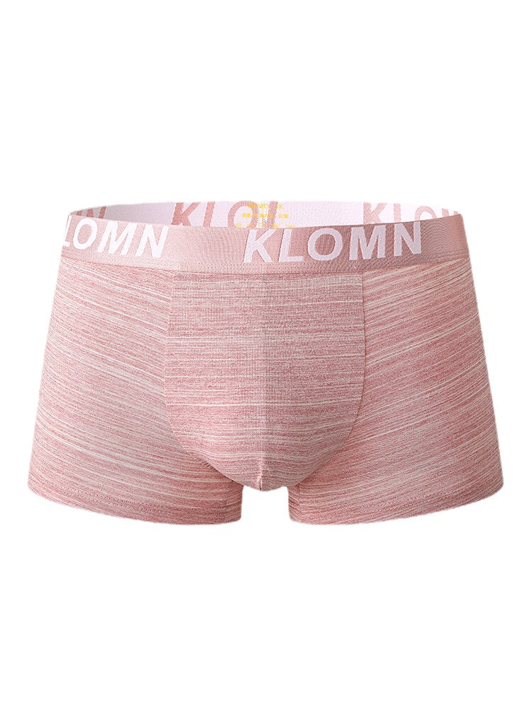 Atmungsaktive antibakterielle Boxershorts aus Baumwolle für Herren mit Logobund und Beutel