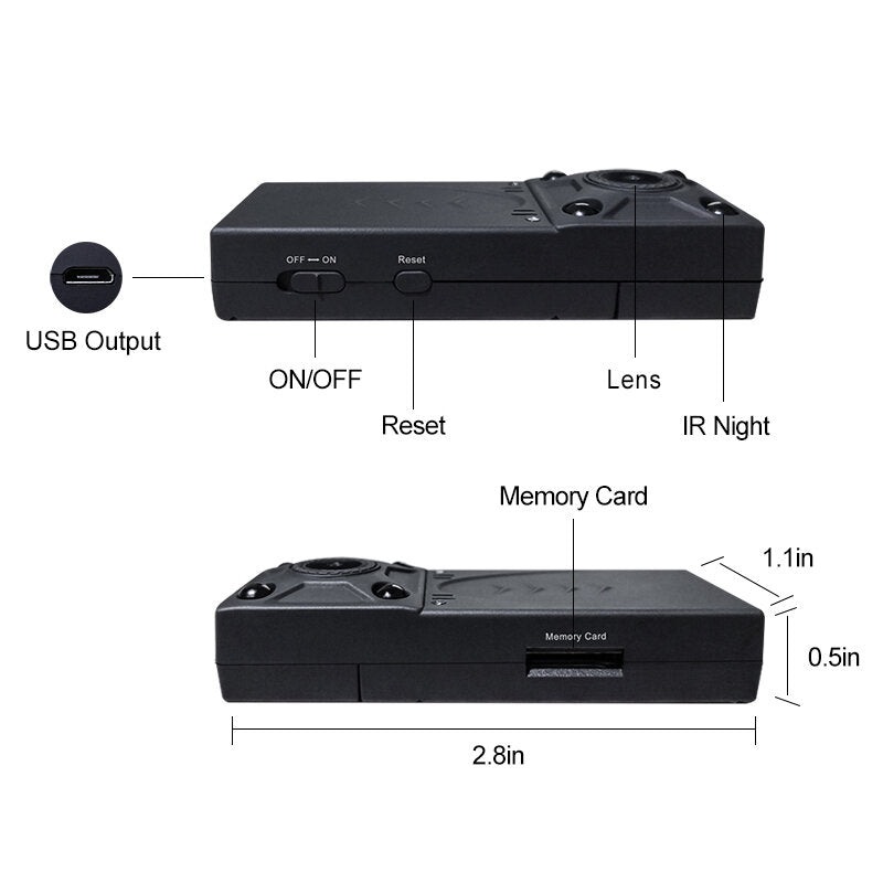 Full HD 1080P Mini WIFI IP Camera with Motion Detection, Infrared Night Vision, and 90 Degree Wide Angle