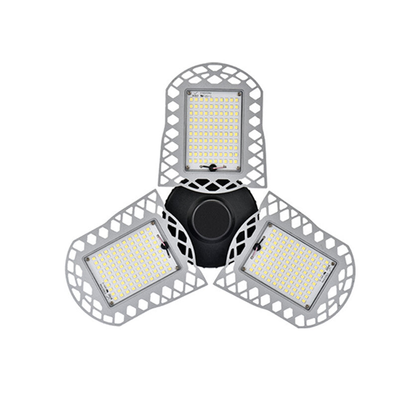 15/60/80W Deformable LED Garage Lights - Ultra-Bright Adjustable Ceiling Light, 96/300 LEDs, Aluminum/Plastic Options