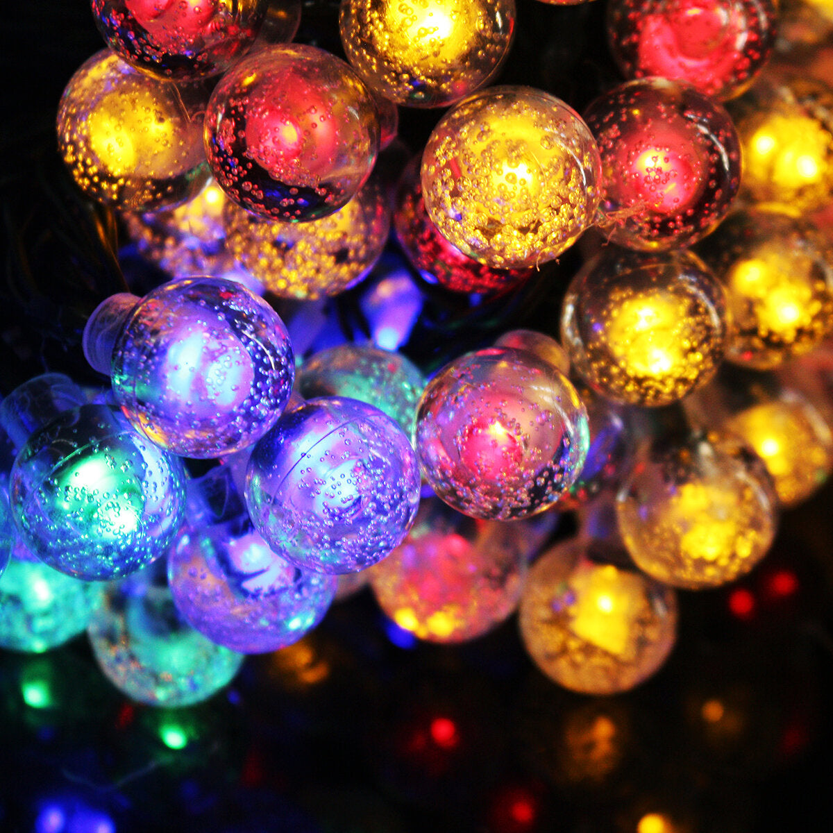 12M 100LED Solar String Lights, 8 Modes Crystal Ball Fairy Lamps for Wedding, Holiday, Home, Party, Christmas Tree Decor