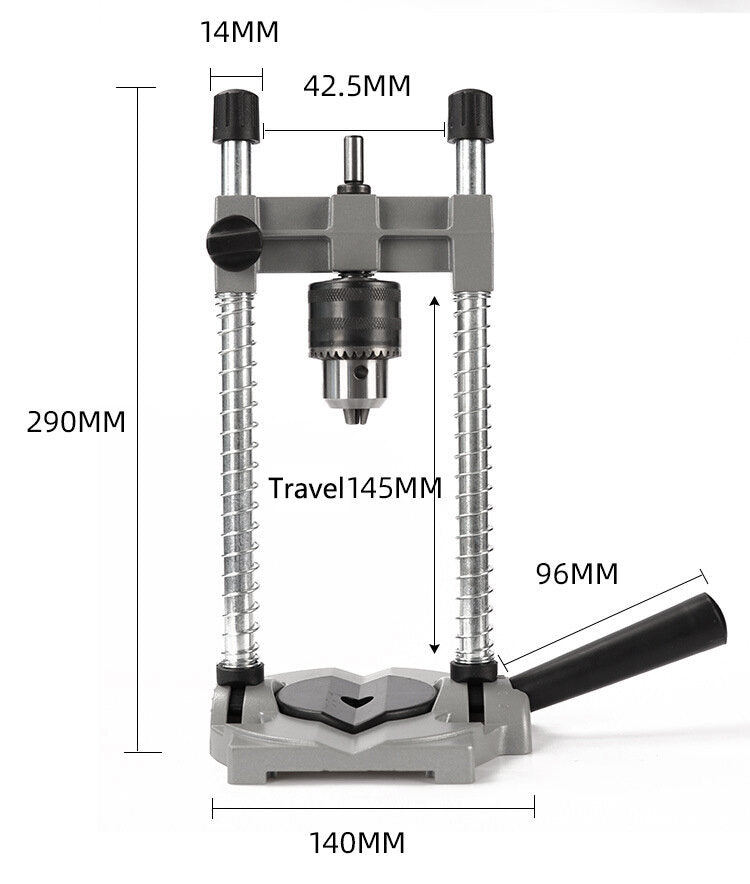 Versatile Drill Stand for Woodworking Enthusiasts  Multi-Angle Hole Puncher  Mini Drill  Hammer Holder