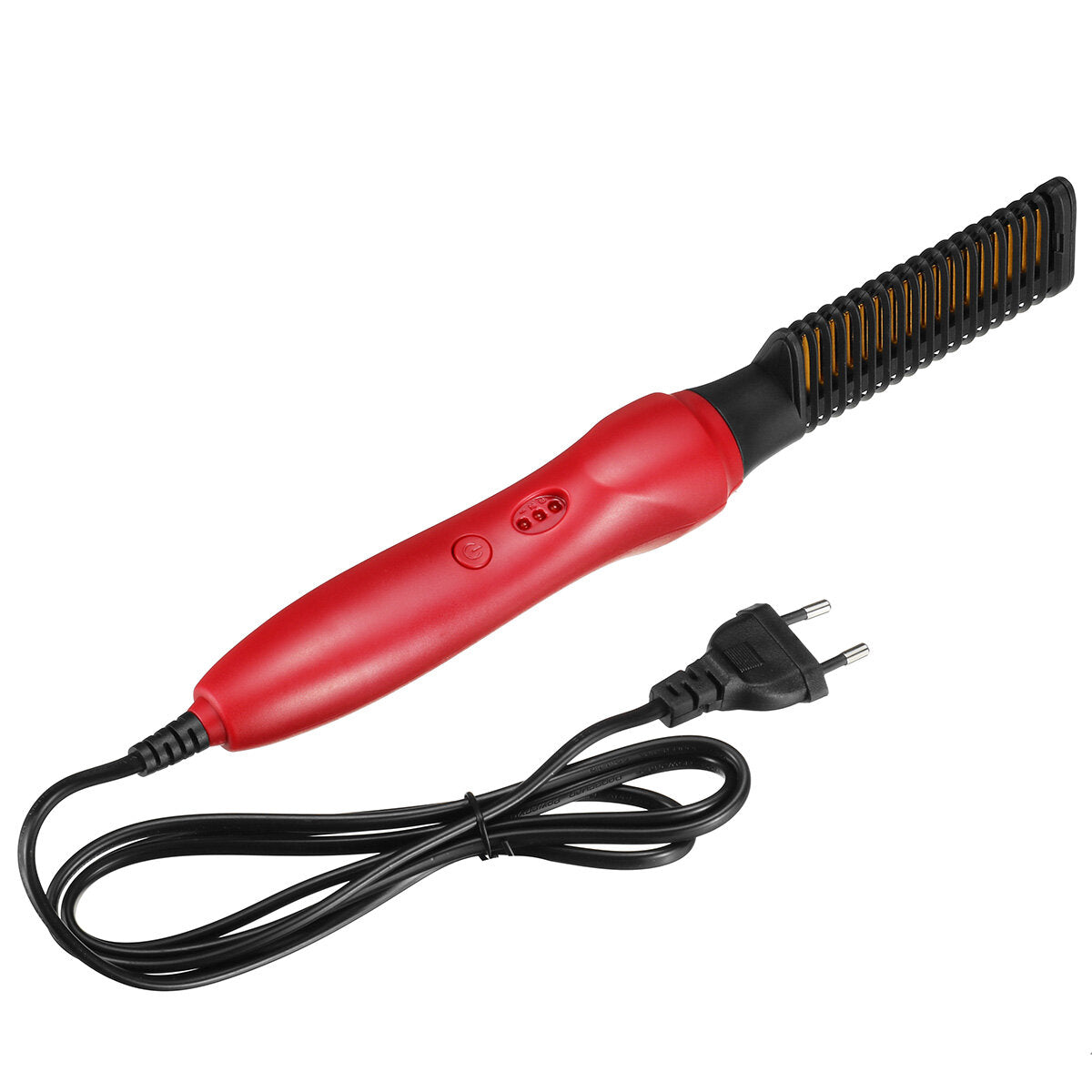 Adjustable Electric Hair Straightener Comb - Wet & Dry, Anti-Scalding, Curling & Styling Tool