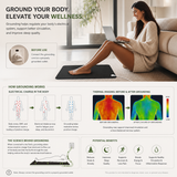 7HealthWell | EarthSc™ Ultra-Thin Grounding Mat (Black) - For Enhanced Relaxation & Daily Well-being