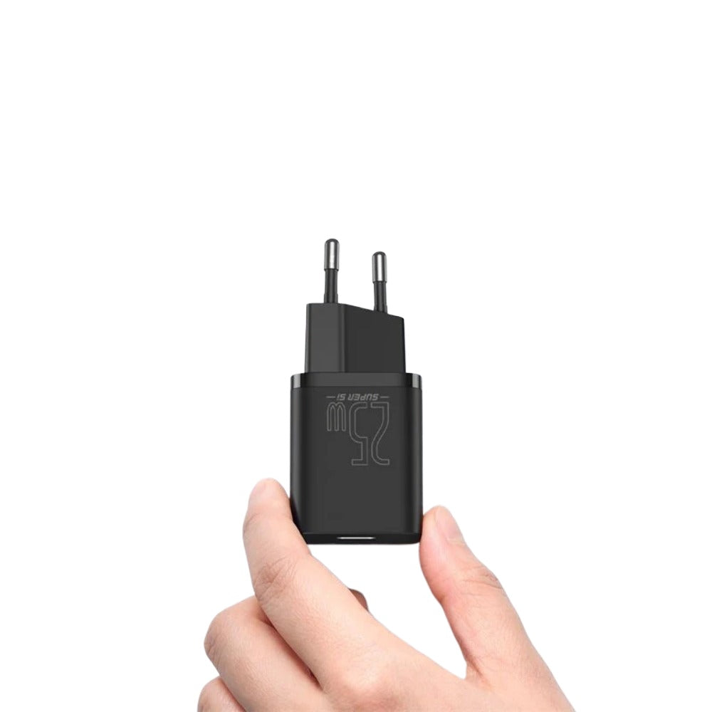 25 W USB-C PD3.0 QC3.0 Schnellladegerät mit EU-Stecker für iPhone, Xiaomi, Samsung, Huawei