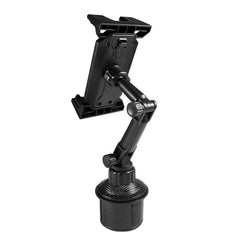 360 Degree Adjustable Car Cup Holder Mount for Tablets & Phones | Flexible Tilt Bracket