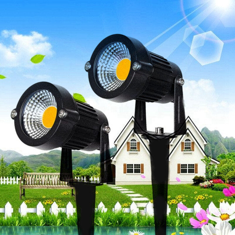 10W LED COB Lawn Light - Waterproof Outdoor Garden Spotlights, Yard Spike Landscape Lamp AC85-265V