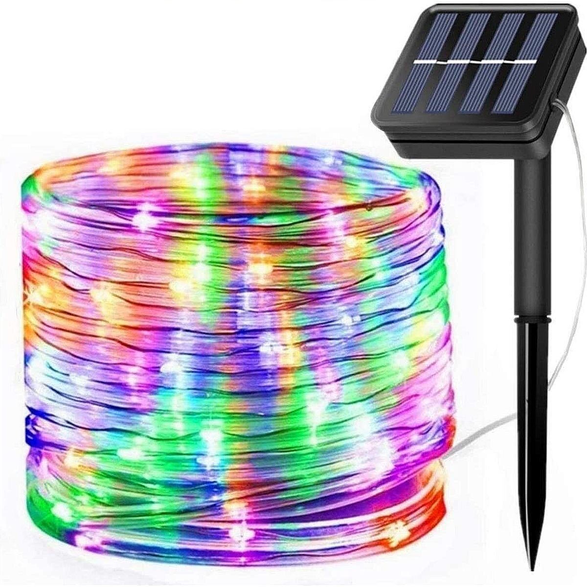 12m 50 LED Solar String Lights, 8 Modes, Colorful, Waterproof, for Yard, Party, Wedding Decor