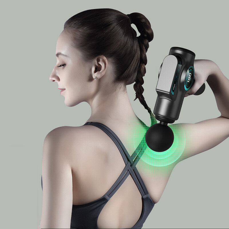 AI-Controlled LCD Touch Massage Gun with Strong Power and Long-Lasting Battery Life