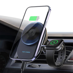 S17 15W Wireless Car Charger Stand for Qi Phones & Apple Watch