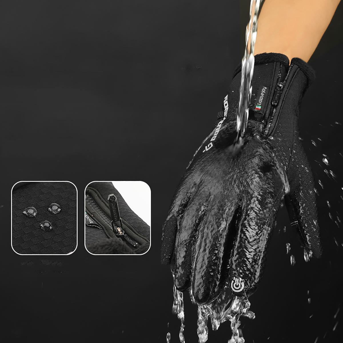 Winter Warm Windproof Anti-Slip Thermal Touch Screen Gloves for Men & Women - Ideal for Riding, Skiing, Sports