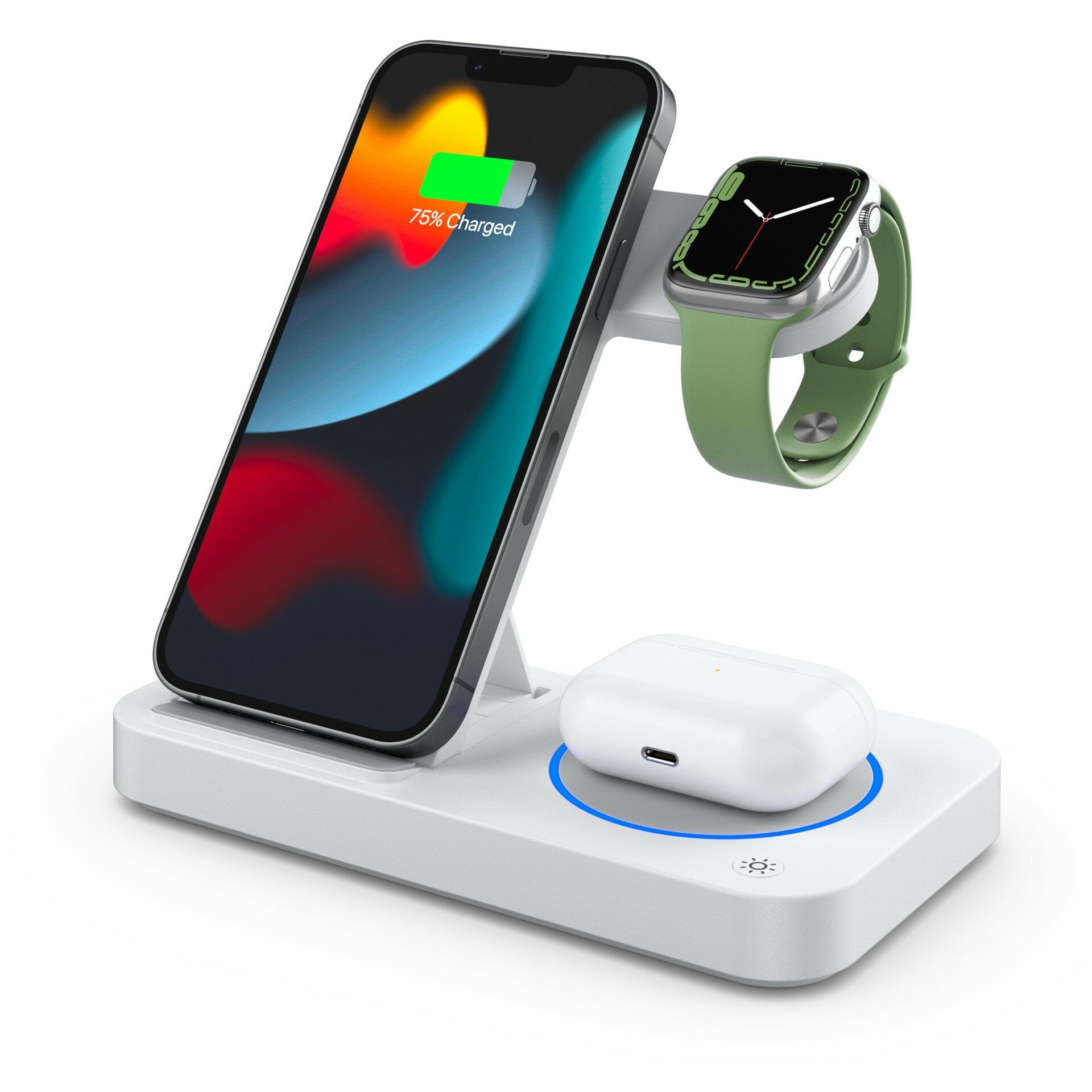 100W Foldable 4-in-1 Wireless Charger for iPhone, Apple Watch, and Samsung Galaxy