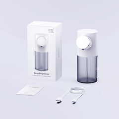 Touchless Rechargeable Auto Soap Dispenser 320ml - Automatic Foaming Hand Washer with Temp & Battery Display