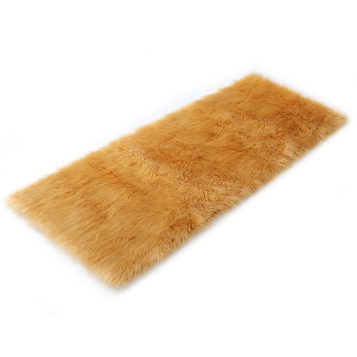 150x60cm Faux Sheepskin Fur Area Rug - Soft Wool Shaggy Carpet for Bedside, Sofa, Living Room, Bedroom Decor