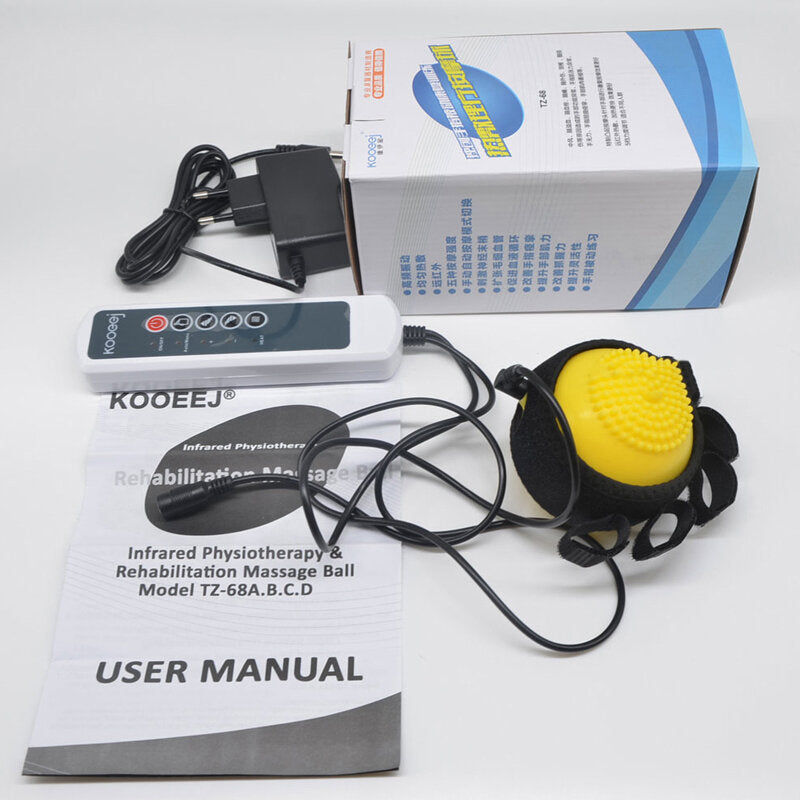 Electric Hand Massager with 5 Levels, Infrared Heat, and Massage Ball for Hand, Finger, and Arm Therapy