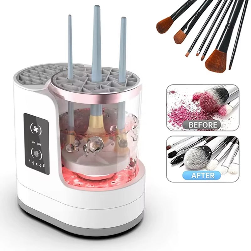 Electric Makeup Brush Cleaner, 3-in-1 Auto Clean & Dry, 5-Min Quick Clean System