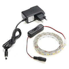 1M Waterproof 60 LED SMD5050 Strip Light Set with Switch & DC12V Power Adapter