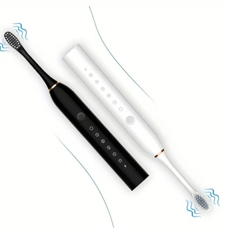 Adult Sonic Electric Toothbrush - 4 Heads, 60-Day Battery, 6 Modes, IPX7 Waterproof, Timer