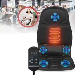 Full-Body Infrared Heated Massage Cushion - Neck, Waist, Back - Electric Vibrating Pad for Car, Home, Office Chair