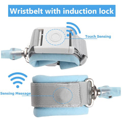 2-in-1 Anti-Lost Safety Wristband with Induction Lock, Leash Strap, and Traction Rope, 1.5/2/2.5m