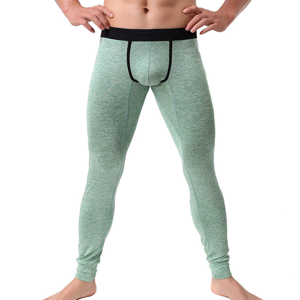 Men's Thermal Tights with Elastic U-Convex Pouch - Sleepwear & Fitness Long Johns