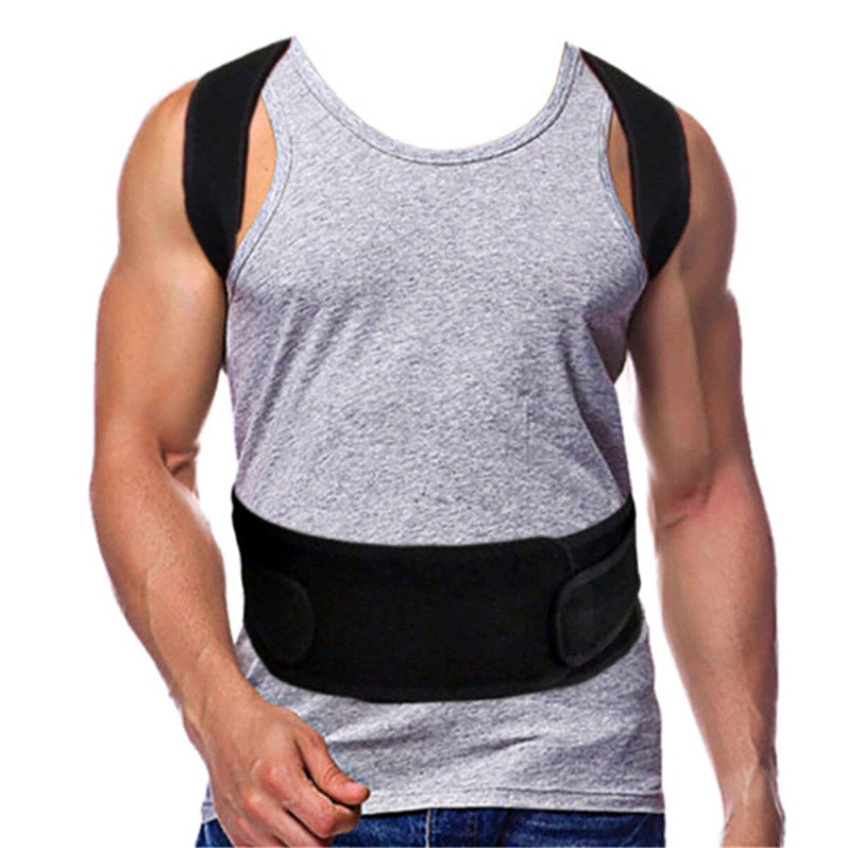 Adjustable Back Support Belt - Posture Corrector for Shoulder, Lumbar, and Spine Protection