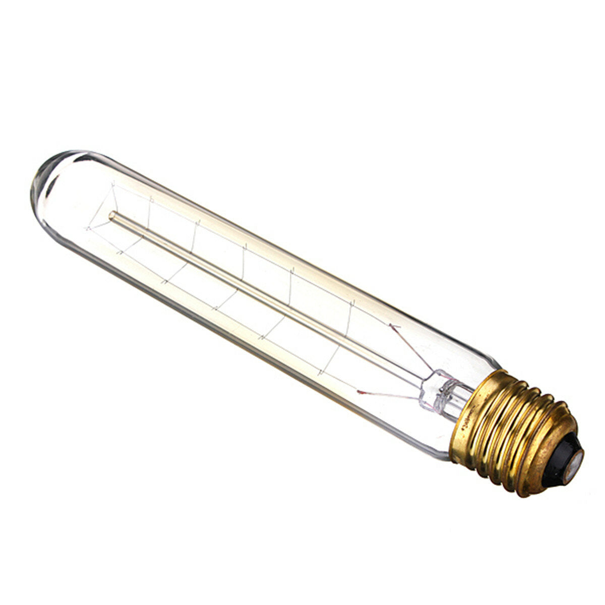 10PCS Vintage Edison 40W Tubular Filament Bulbs, Dimmable Antique Incandescent Light for E27 Home Fixtures T30