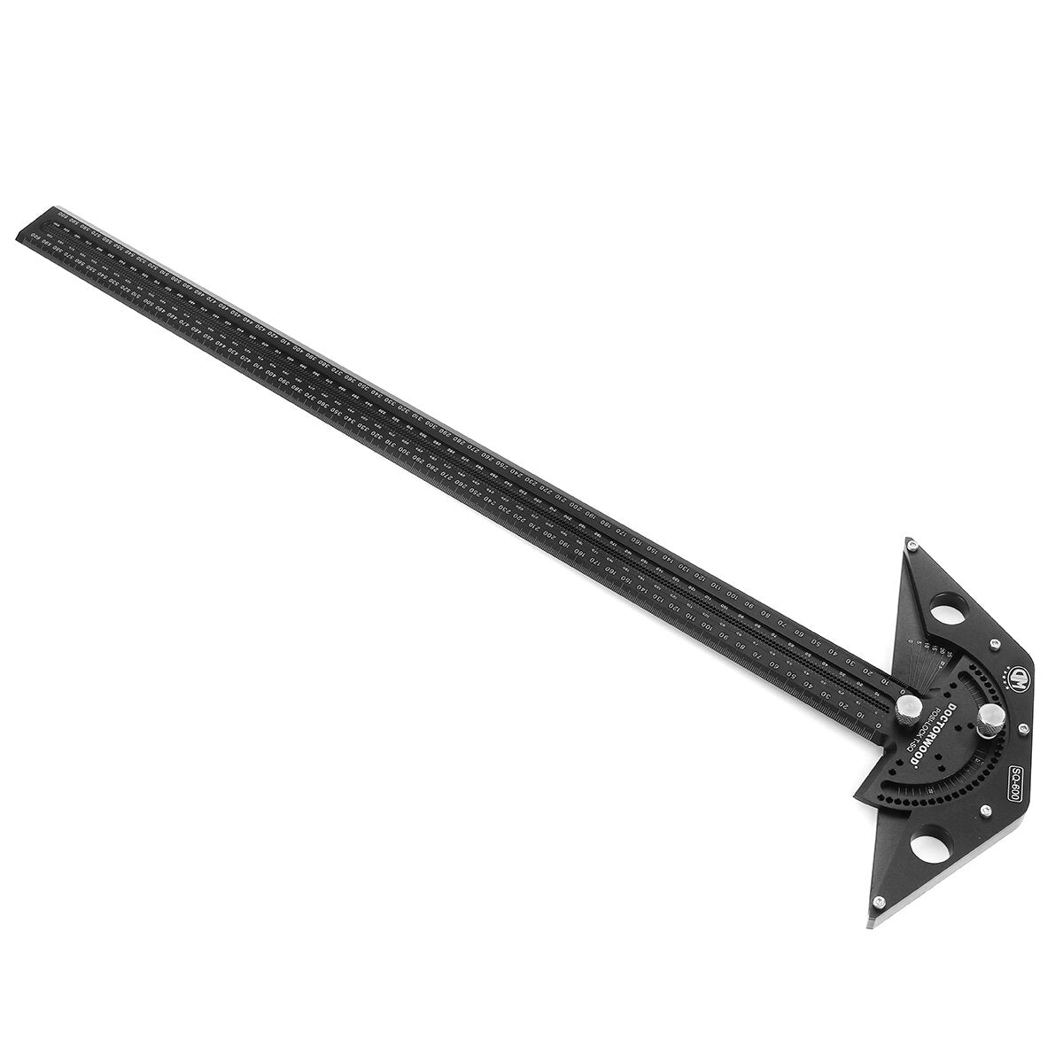 600mm Aluminum Woodworking Scriber T Square - Angle Lock Marking Ruler
