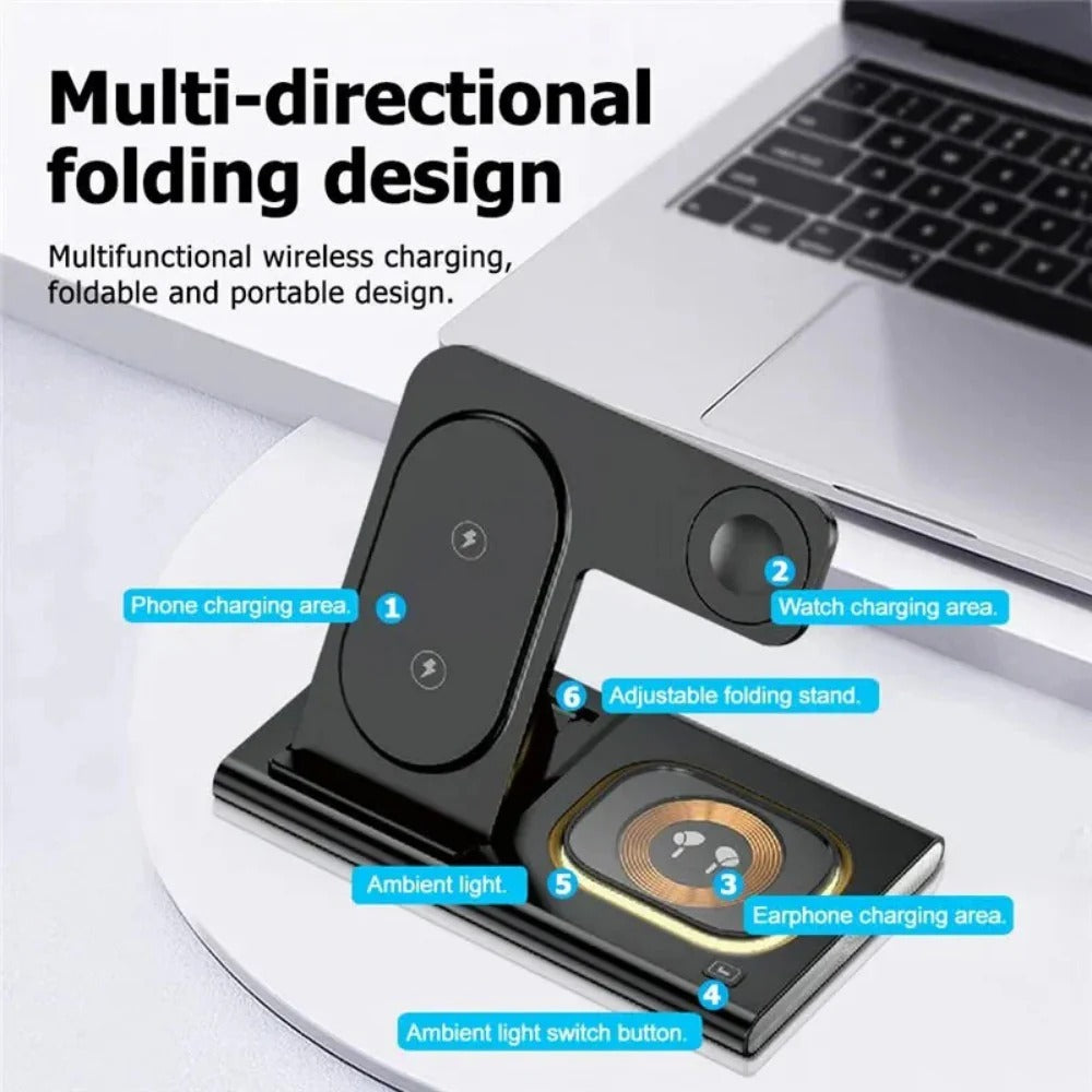 Fast Wireless Charger Pad for iPhone, Samsung, Huawei, Xiaomi, AirPods, Smart Watches