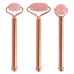 Natural Pink Jade Roller - Facial, Head, Neck, Foot Massager for Anti-Aging and Healthy Body