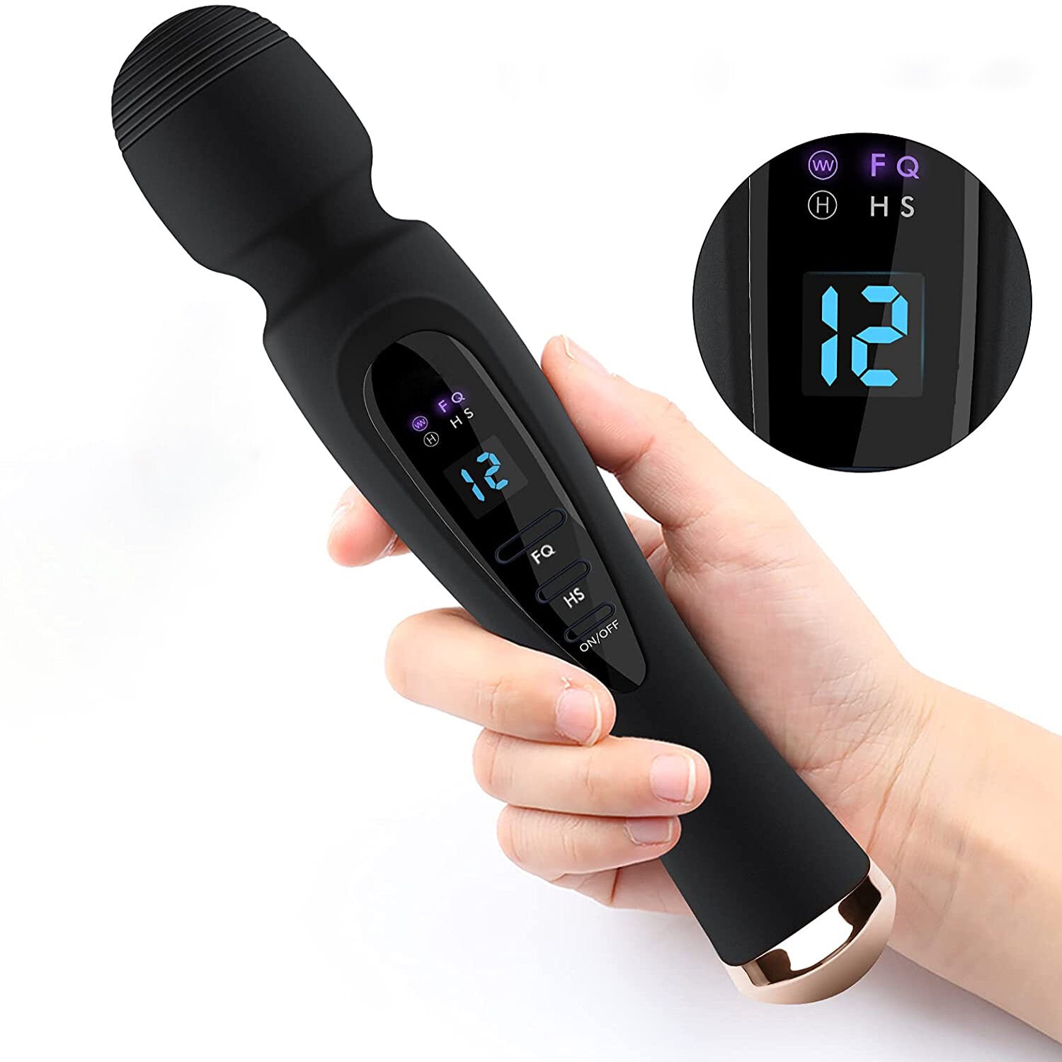 Cordless Digital Display Back Massager for Women - Neck, Shoulder, Body, Sports Recovery, Low Noise, Waterproof