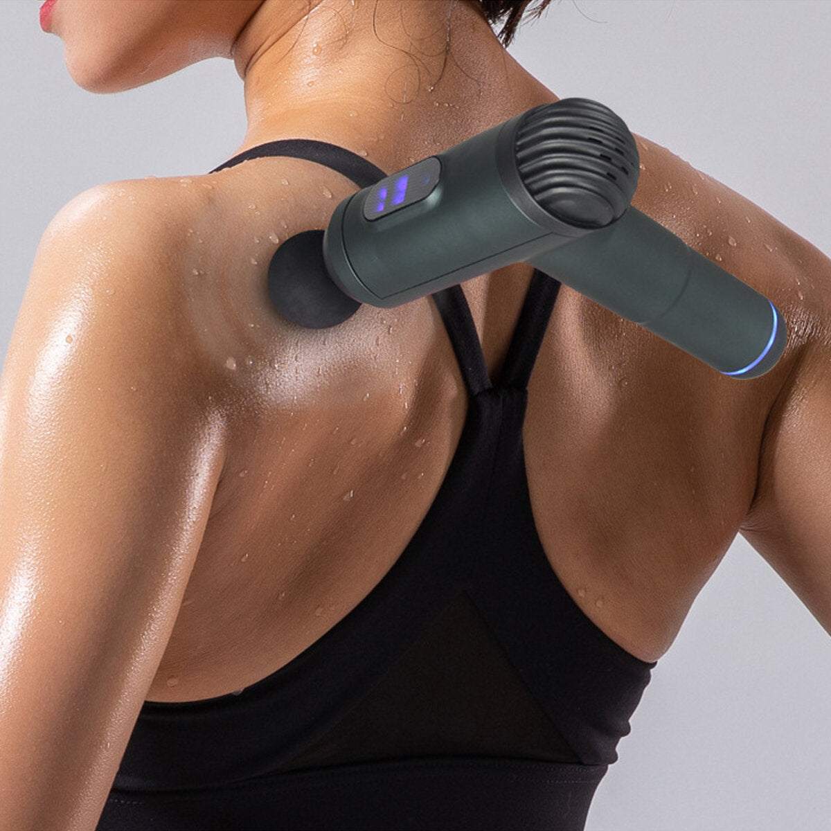 20-Gear Electric Percussion Massager with LED Display & 6 Heads for Muscle Pain Relief Therapy