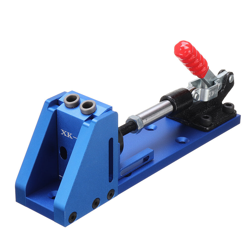 Pocket Hole Jig Wood Toggle Clamps with Drilling Bit Hole Puncher Locator Working Carpenter Kit