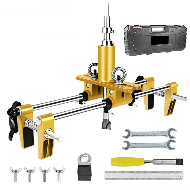 Türschloss-Lochöffner-Set – Stemmmaschine, Stemmlehre, Schlitzsucher für Holztüren