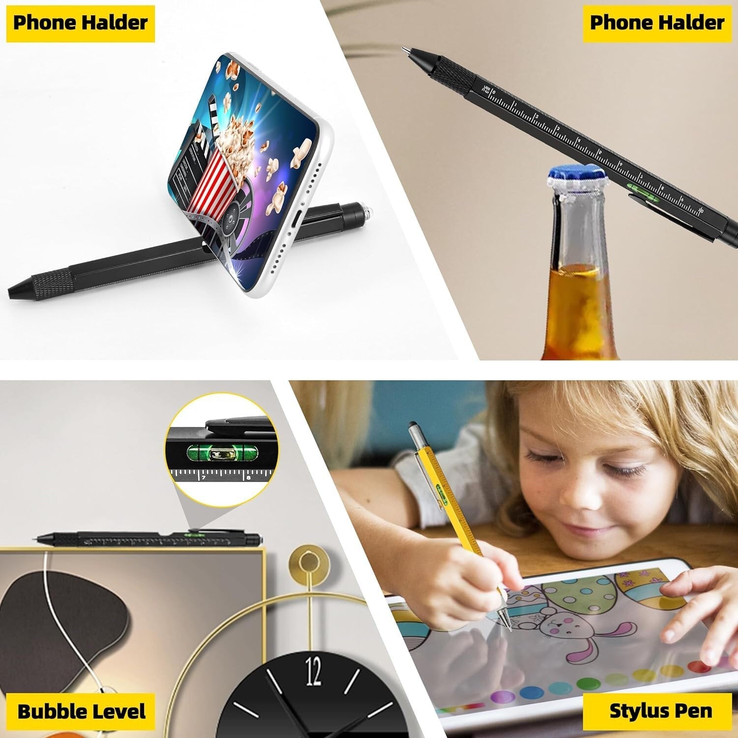 9-in-1 Multi-Tool Stylus Pen: Perfect Gift for DIY Enthusiasts & Handymen