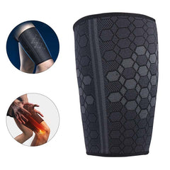 Knitted Compression Thigh Sleeves for Running, Fitness, Muscle Strain Support, and Leg Protection