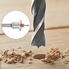 8mm Round Shank Drill Bit Set with Adjustable Countersink 2.8-4mm, Limit Stop, Alloy Head, Cone Hole Router Drill Bit