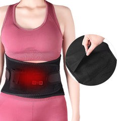 Adjustable Waist Support Belt with 3 Heating Modes and Back Massage for Lumbar Brace