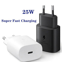 25W USB-C PD Fast Charger Adapter EU Plug with 1M USB-C Cable