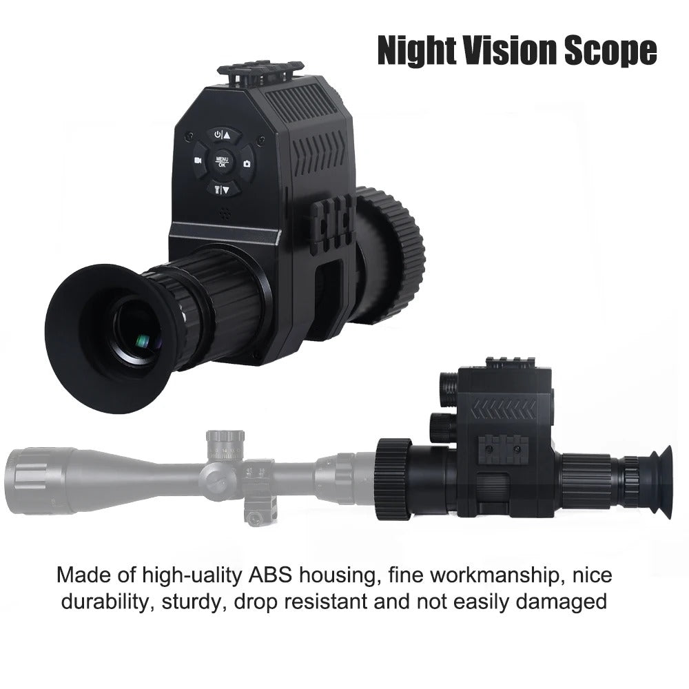 Digital Laser Infrared Night Vision Monocular 100-400M 1080P 2MP Photo & Video Recording