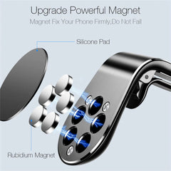 360 Degree Magnetic Car Phone Holder Stand for iPhone 14/13, Samsung S22, Xiaomi 12S - Universal Mount